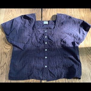 Esby Apparel Maya cotton dobby short sleeve top XS